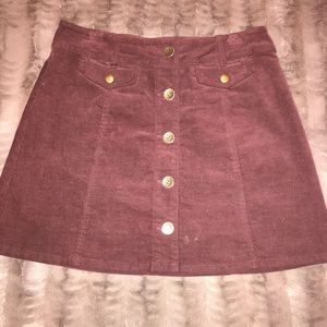 Forever 21 Purple Corduroy Skirt
